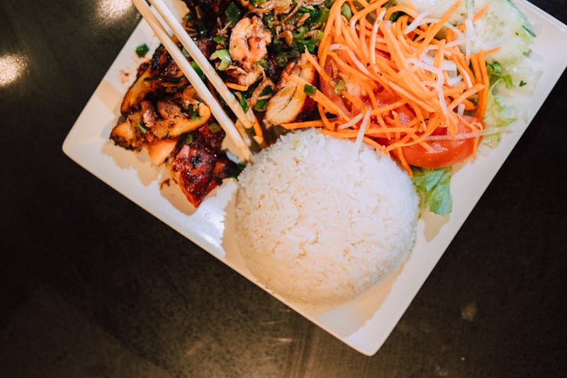 Rio Chicken Power Bowl with rice and vegetables